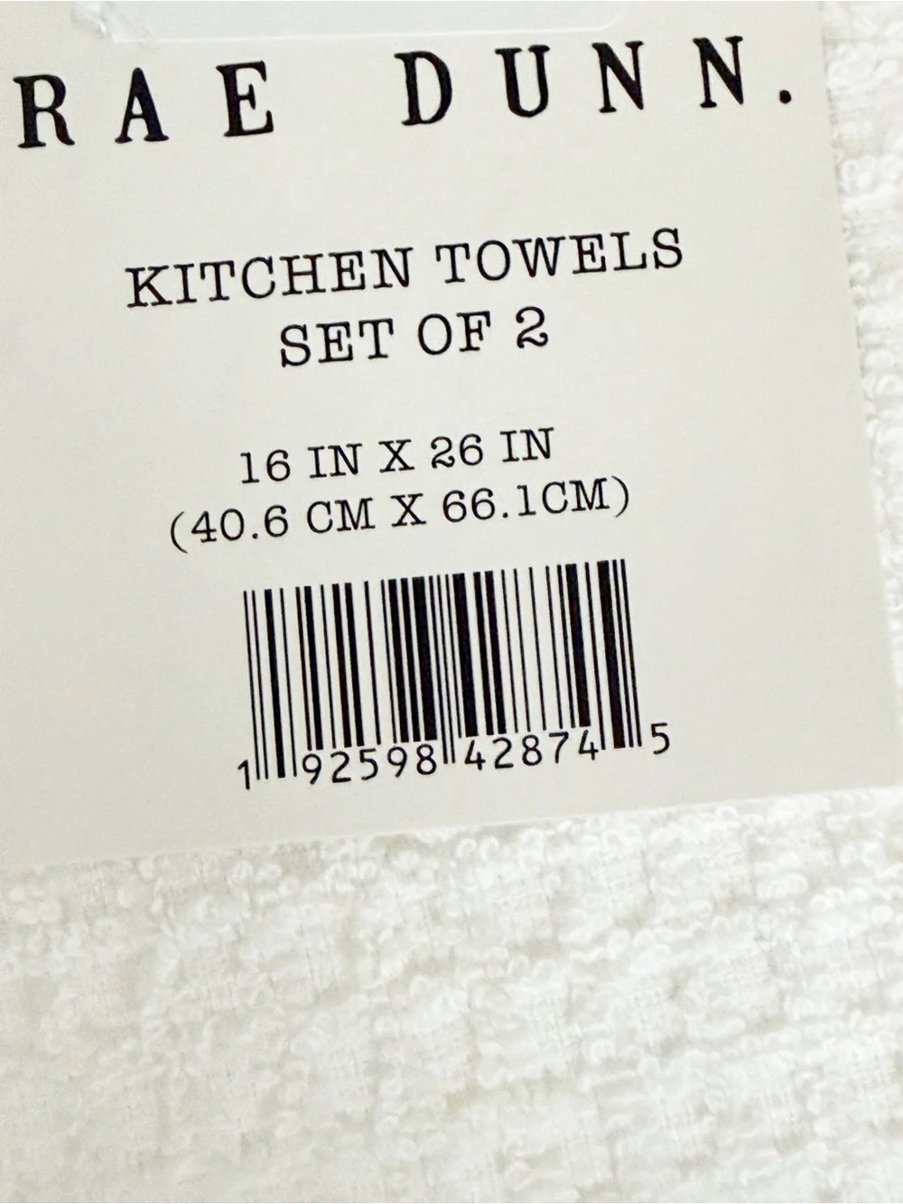 Rae Dunn Hope Faith Family Love White Waffle Knit Cotton Kitchen Towels 4 Pack